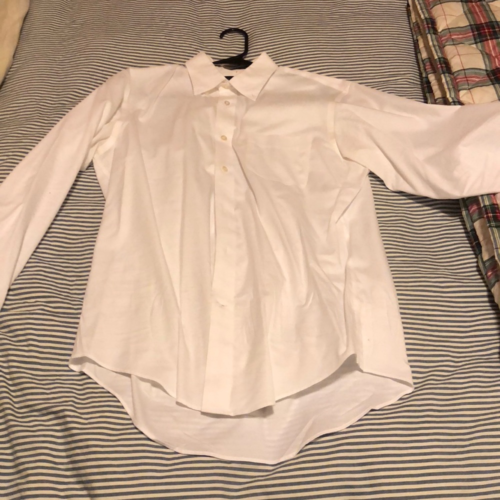 15.5 - 3/4 lands end white shirt.